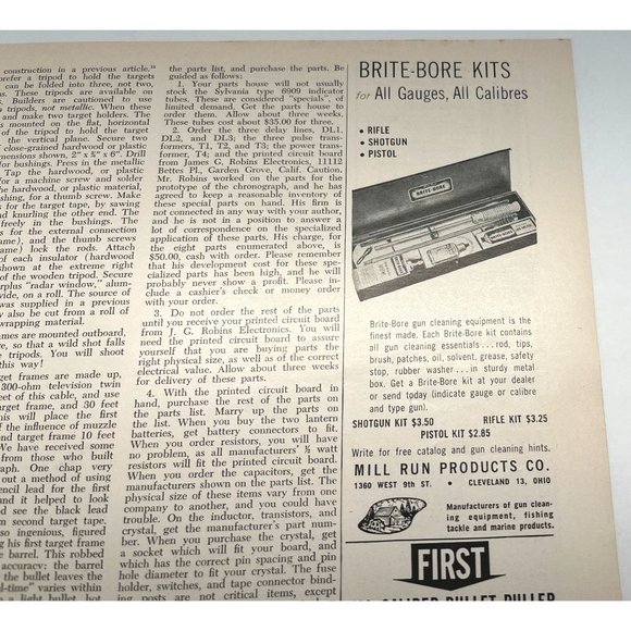 1962 Gun & Ammo Magazine Ads Brite Bore Kits Airex Sales Austin Boots Lawman - Picture 2 of 5